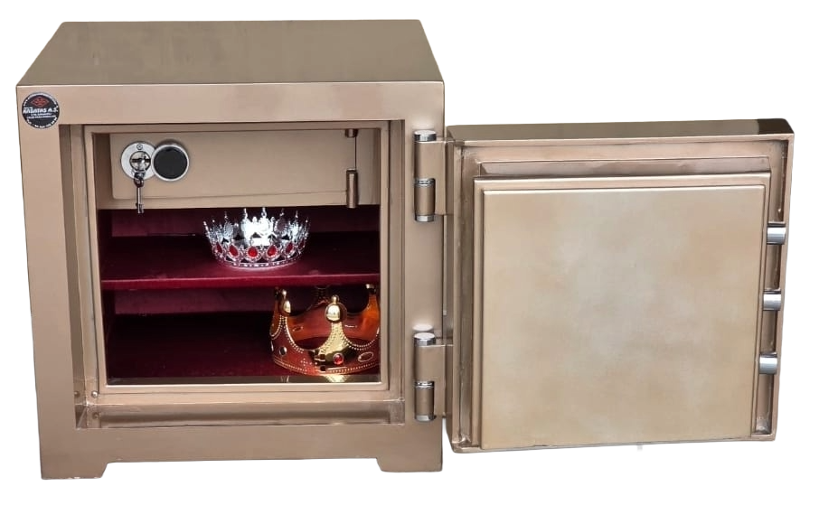 "    002UZMAN 7CM DOLGULU EV VE OFİSTİPİ YÜKSEK GÜVENLİKLİ HERKÜL CAM KİLİTLEMELİ TANK ZIRHLI ELİPS DOLGULU ÇELİK PARA KASASI 55*55*55CM 300KĞ ( 1100€ )+KDV