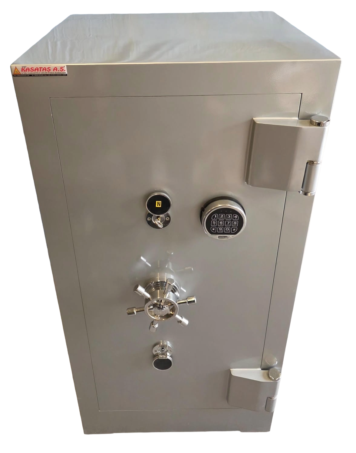 "      0008A2E GERMANYSAFE ALMAN TİPİ 1 Cİ SINIF LÜKS ULUSLARARASI STANDARTLARDA OKSİJENLE KESMEYE VE MATKAP DELMEYE KARŞI YÜKSEK GÜVENLİKLİ 2 ÖZEL ANAHTARLI VE ELEKTRONİK ŞİFRELİ ÇELİK PARA KASASI DIŞ ÖLÇÜSÜ 105*53*50CM İÇ ÖLÇÜSÜ 85*40*30CM 500KĞ ( 1999€ )+KDV