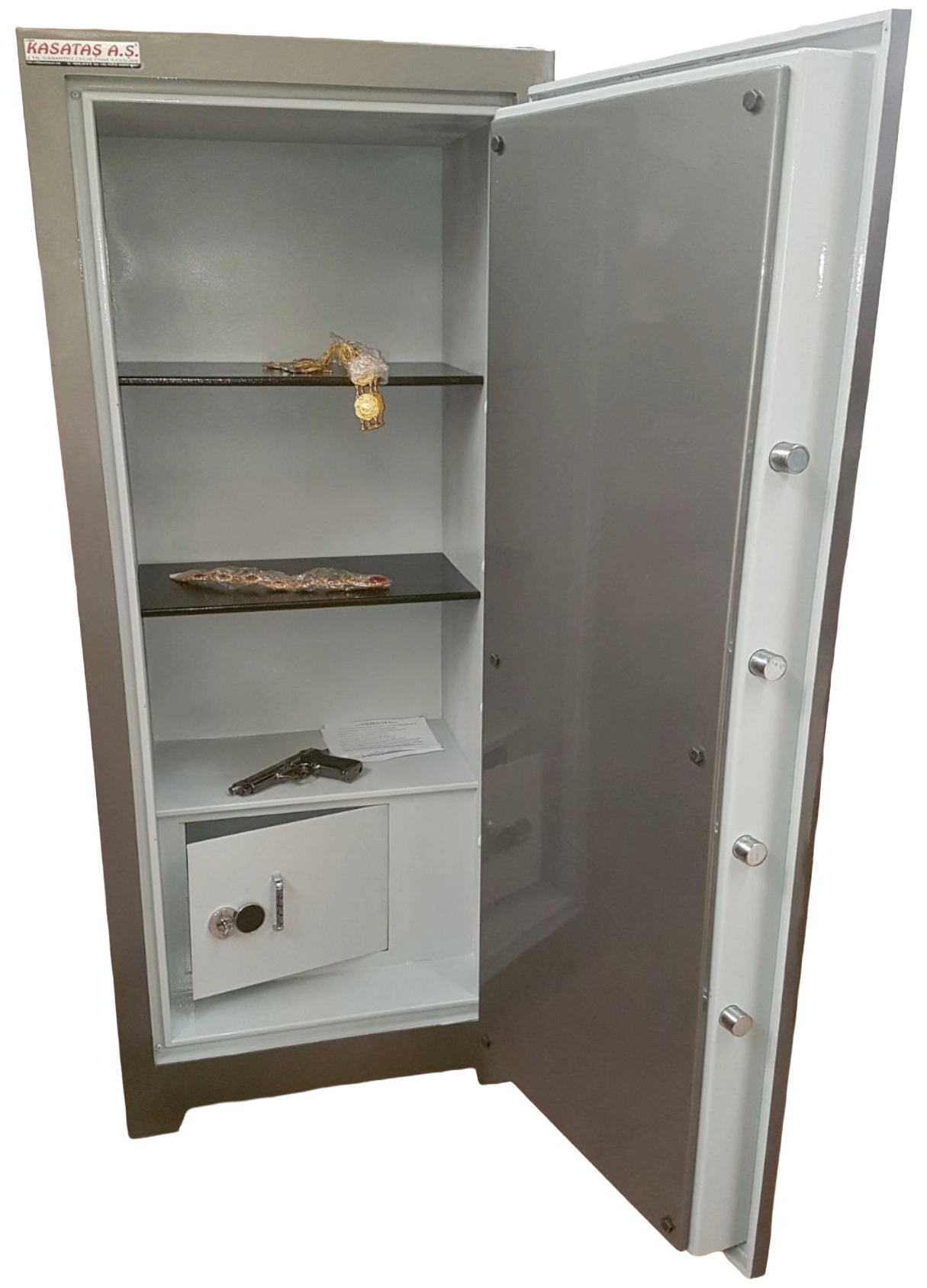 "       OFİS TİPİ TEKKAPILI 1 ANAHTARLI  1 ELEKTRONİK ŞİFRELİ ZIRHLI ÇELİK PARA KASASI 170*70*50CM 700KĞ ( 1999€ )+KDV