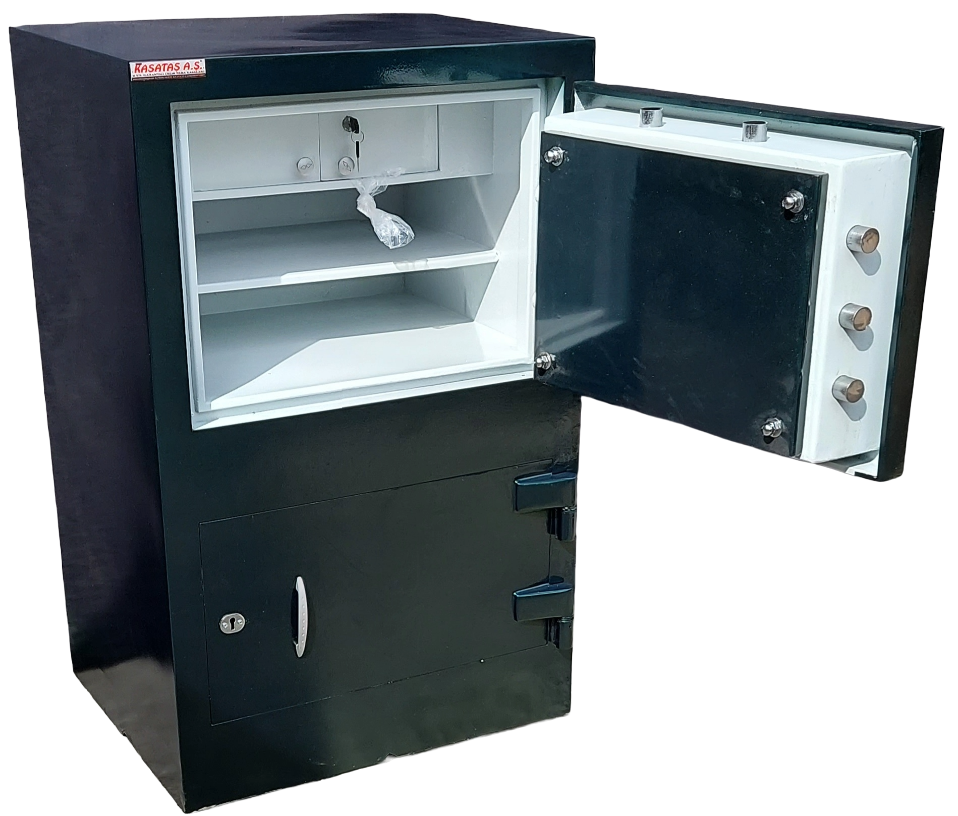 "       08BİTCOİN OFİS TİPİ ALTI DOLAPLI 6 ADET ÖZEL GİZLİ GİZLÜ ÇELİK PARA KASASI 105*60*50CM 300KĞ ( 2999€ )+KDV ADRESE TESLİM