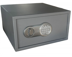 "       045YHSL OTEL TİPİ KOLLU  ELEKTRONİK ŞİFRELİ ACİL AÇMA ANAHTARLI OTEL ODA KASASI 20*45*33CM 11KĞ ( 59€ )+KDV+KARGO