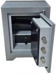 "            002THR  GAZİANTEP TİPİ DOLAP İÇİ ÖZEL MAYMUNCUK AÇMAZ MATKAP DELMEZ 1.000.000DA 1 AÇILMA İHTİMALLİ ÖZEL 1 ANAHTARLI ÇELİK PARA KASASI ( VEZNE KASASI ) 55*42*36CM 100KĞ ( 199€ )+KDV+KARGO