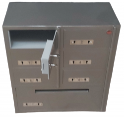* 7 GÖZLÜ ALT GÖZ KUMBARA DELİKLİ OTEL RESEPSİYON KASASI 70*56*30CM 40kğ ( 899€ )+KDV ADRESE TESLİM