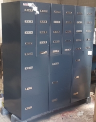 39 GÖZLÜ ASKERİYE ORDUEVİ TİPİ RESEPSİYON EMANET KASASI H150*W150*D50CM 200KĞ ( 3900€ )+KDV